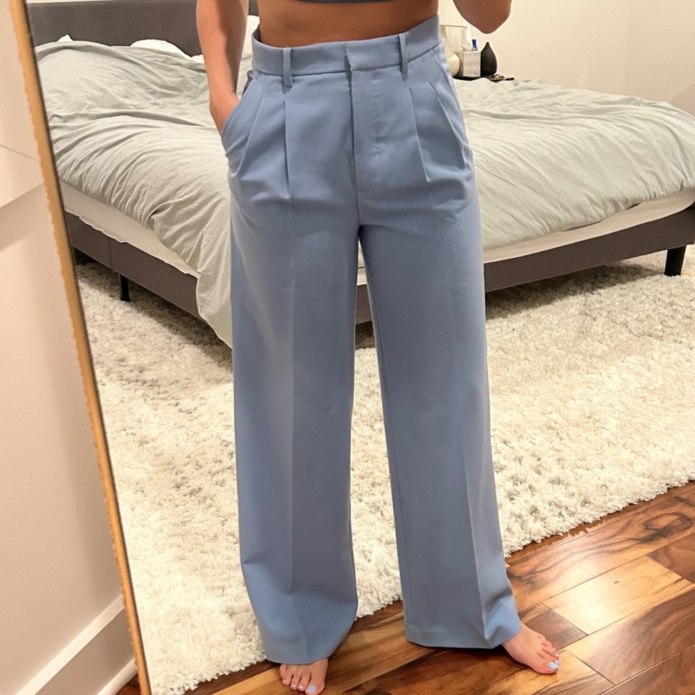 Zara Sky Blue Trousers Size Small